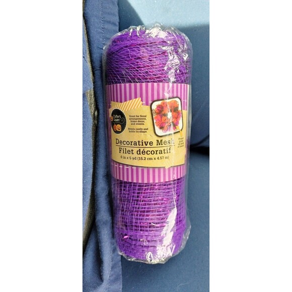 Crafters Square Royal Purple 6 in x 5 yds Halloween Decorative Mesh Crafting DIY - Picture 6 of 13
